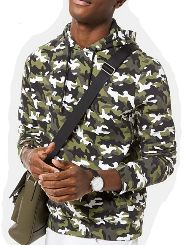 Michael Kors Mens Camo Scuba Hoodie Size Medium